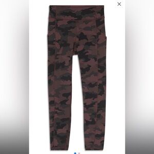 Lululemon Invigorate HR Tight 25" (brown camo) NWT